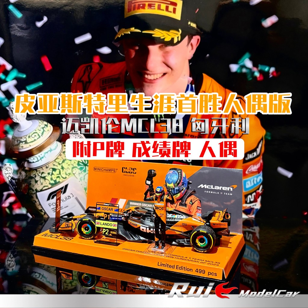1: 43 Mini Chemai Karen MCL38 Hungary Piestri อาชีพ First Win Doll Edition Racing Model