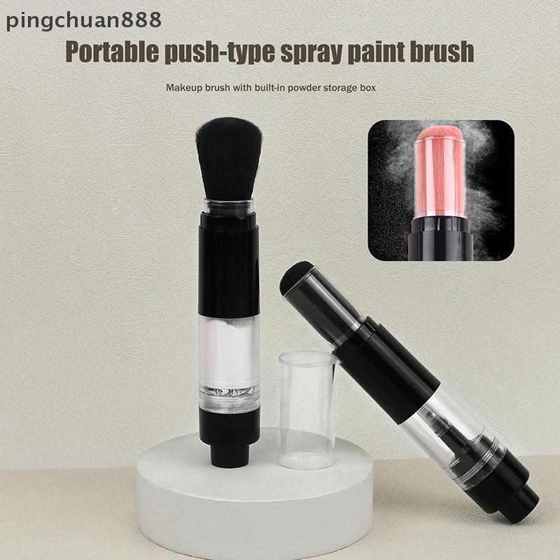 Pingchuan888 แปรงแป้งรีฟิลแปรงแป้งเครื่องสําอาง Multi-functional Push-on แปรงปัดแป้ง Foundation แปรง