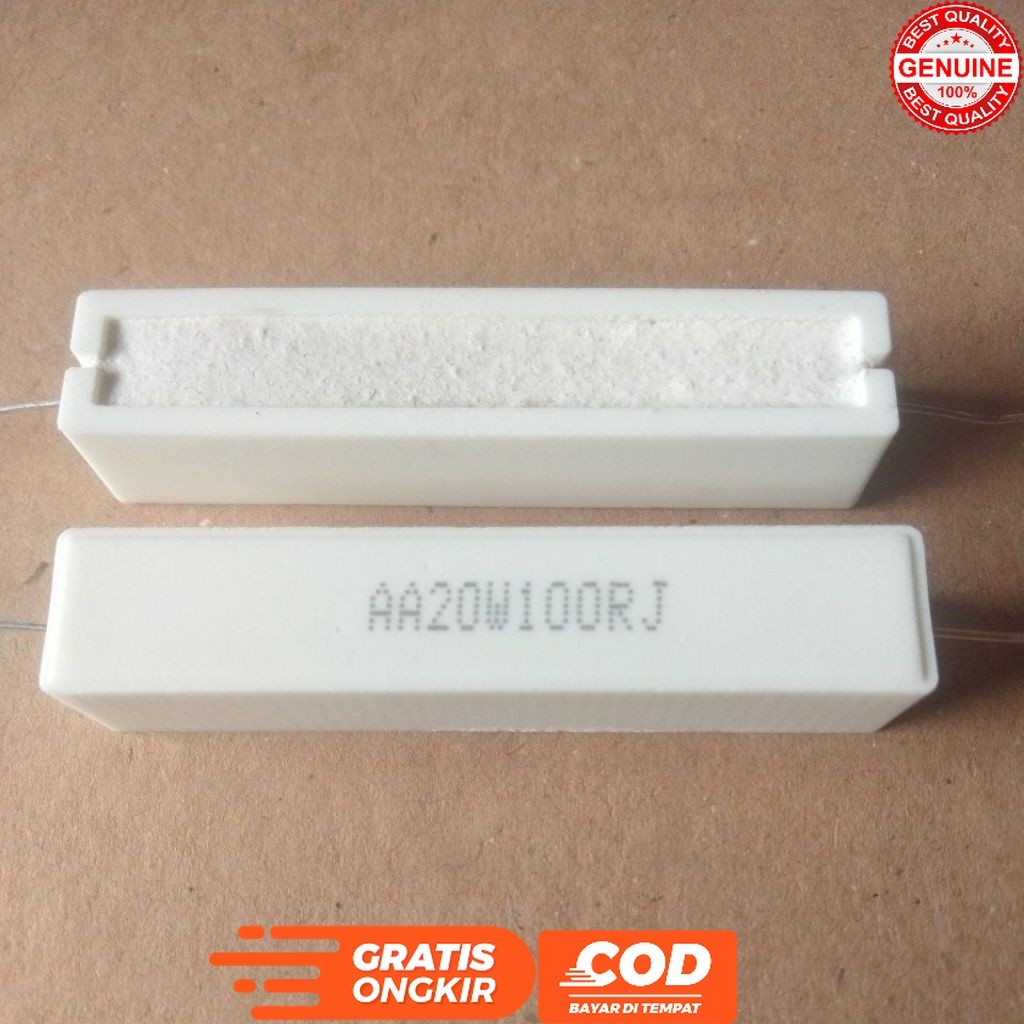 R CHALK 20 WATT 100 OHM RESISTOR AA20W100RJ ขั้นต่ําซื้อ 2 ชิ้น