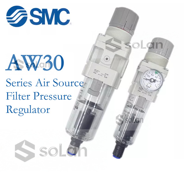 SMC ตัวควบคุมความดัน AW30-02-02BG-02D-02BDG-02C-02BCG-03-03BG-03D-03D-03DG-03BDG-02EAB กรองวาล์วลดคว