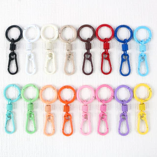 1PC สีอบที่มีสีสันฤดูใบไม้ผลิ Rebound แหวนพวงกุญแจ DIY Mountain Chain พวงกุญแจจี้เครื่องประดับ