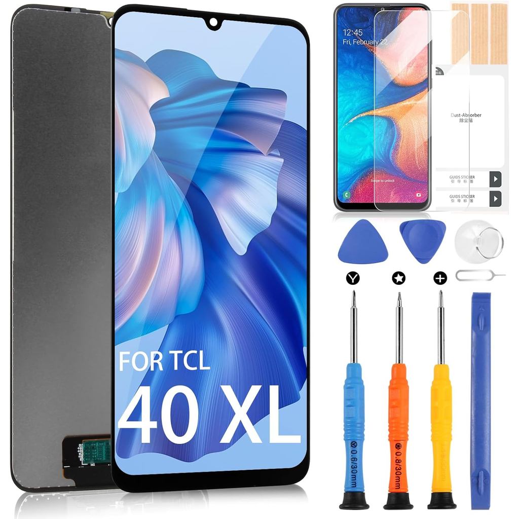เปลี่ยนหน้าจอสําหรับ TCL 40T T608DL จอแสดงผล LCD สําหรับ TCL 40XL 40 XL T608M หน้าจอ Touch Digitizer