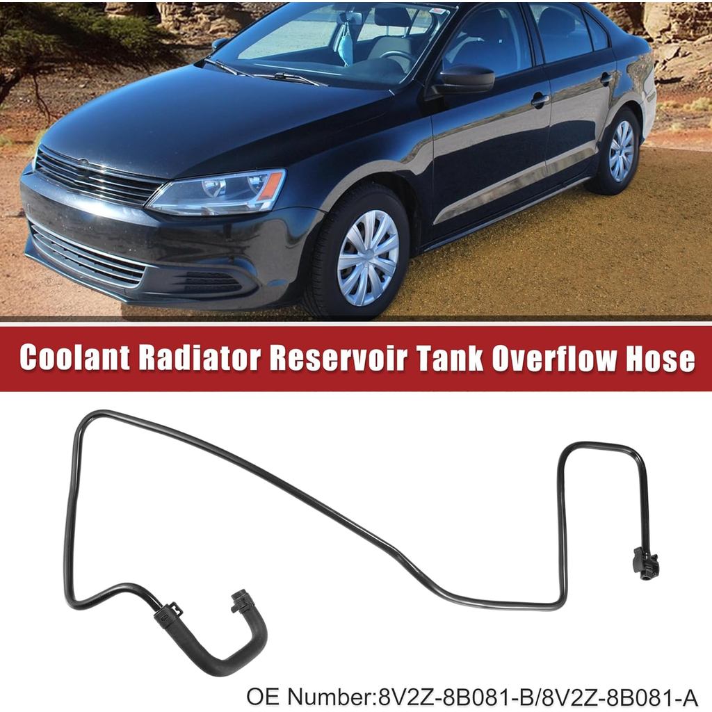 ACROPIX Coolant Radiator Reservoir Tank Overflow Hose Fit for Ford Fiesta S SE 1.6L 2011-2019 No.8V2