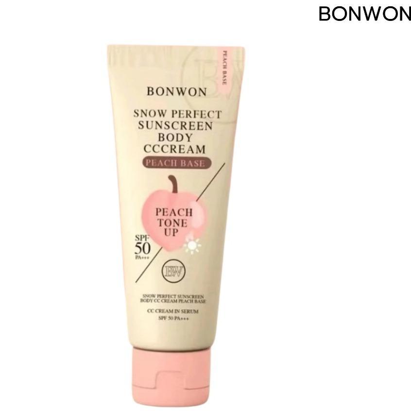 ครีมกันแดดบอนวอนสีชมพู โทนอัพ (Bonwon Snow Perfect Sunscreen Tone Up)