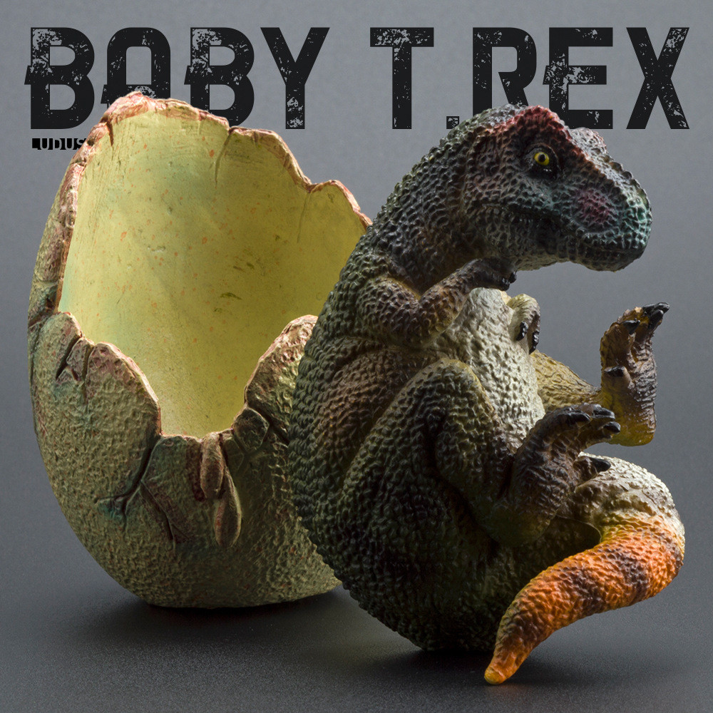 โมเดลของเล่นฟักไข่ไดโนเสาร์แข็งชุดหุ่นเด็ก Jurassic T-Rex และ Spinosaurus ราคา ถูกที่สุด ดีลบีเคเค แกลเลอรีภาพที่ 3
