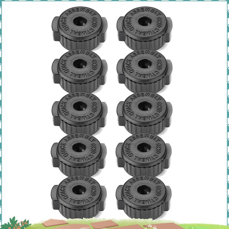 Uejfrdkuwg 10PCS Placstic Cymbal Mates Quick Release Cymbal & Cymbal Mate สําหรับ 8 มม.เกลียว Cymbal