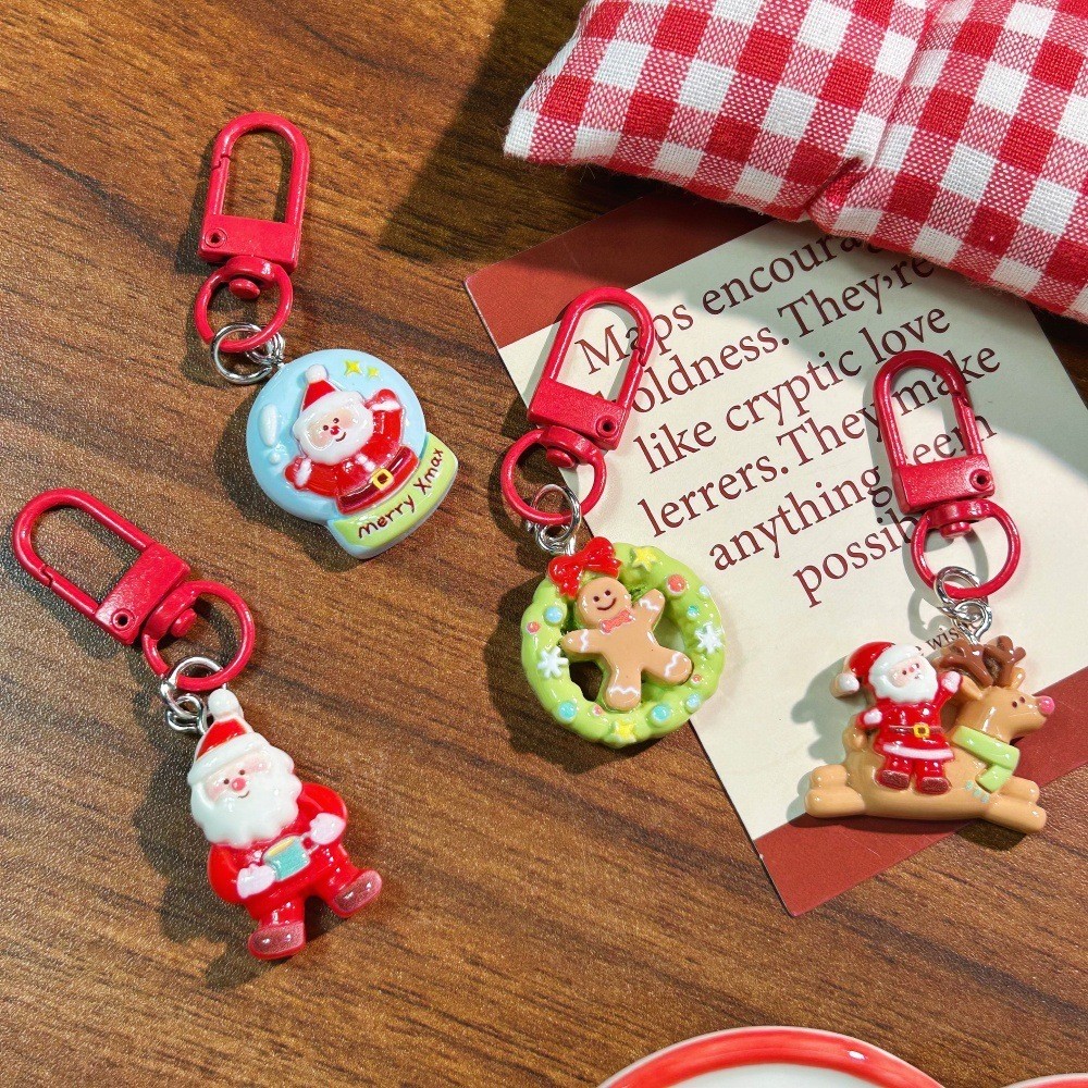 มีส่งทันที/ส่งด่วน🎅🏼🎄พวงกุญแจคริสต์มาส Christmas ซานต้า ของแจกปีใหม่ KCM51-KCM54