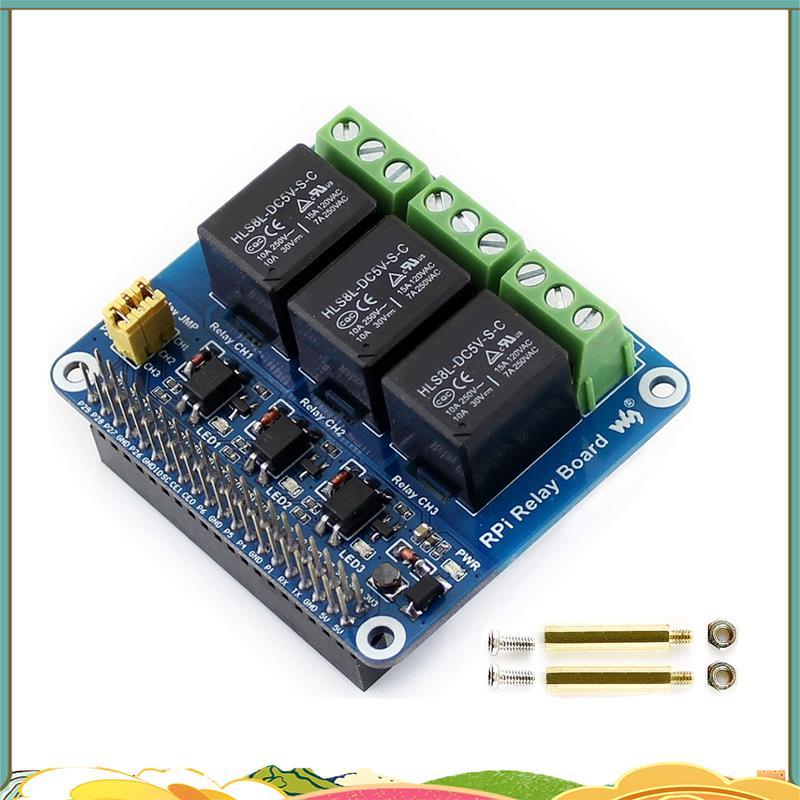 5V 3-Channel รีเลย์โมดูลบอร์ดขยาย Breakout Shield HAT Kit สําหรับ RPI Zero 2 W WH 2W 3