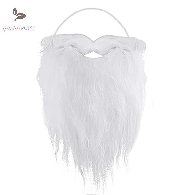 [LF] 1/2/6/12pcsSanta Beard White Santa Beard สําหรับผู้ใหญ่คริสต์มาส Santa Claus Gnome คอสเพลย์เครา