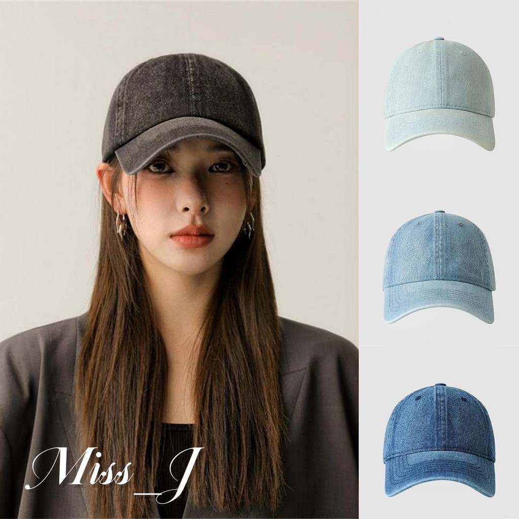 Miss_J พร้อมส่งจากกทม🎀หมวกเบสบอลเดนิม ดีไซน์ใหม่ 2025 มงกุฎลึกปีกกว้าง ป้องกัน UV ใส่ได้ทุกโอกาส
