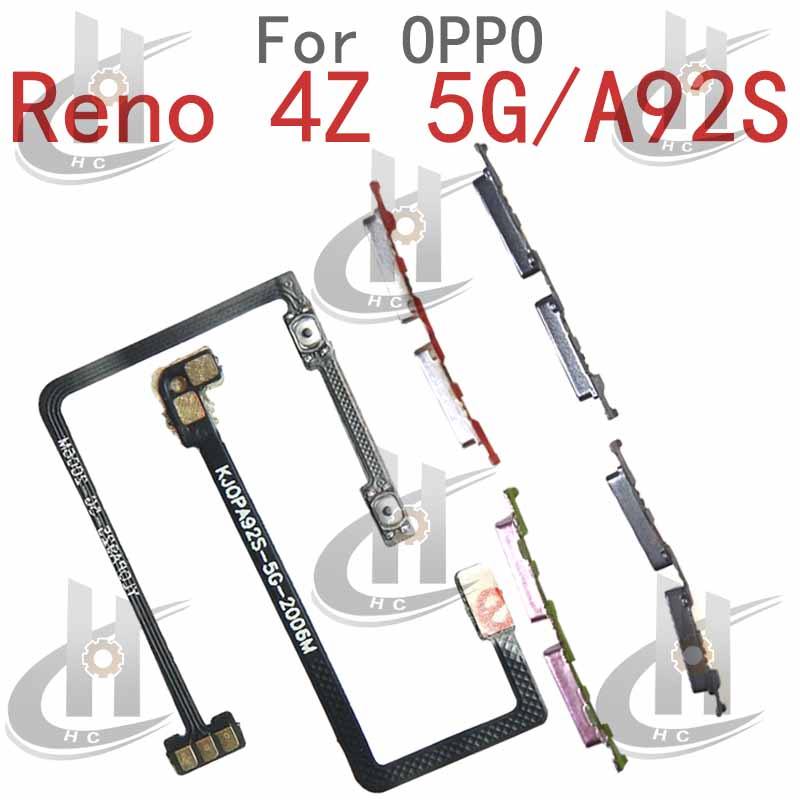 สําหรับ OPPO Reno 4Z 5G / A92S CPH2065 ปุ่มปรับระดับเสียงด้านข้าง Flex Cable Keys ปุ่มปิดระดับเสียงปุ่มขึ้นและลงด้านข้างส่วนทดแทน