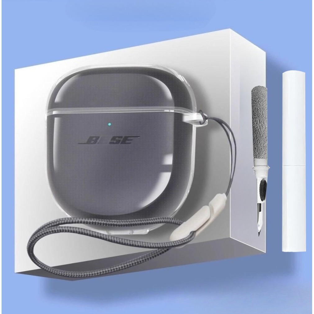 สําหรับ Bose QuietComfort Ultra Earbuds (2nd Gen, 2025) เคสใส, เคส TPU ใสพร้อมชุดทําความสะอาดสําหรับหูฟัง Bose QuietComfort Ultra II (โปร่งใส)