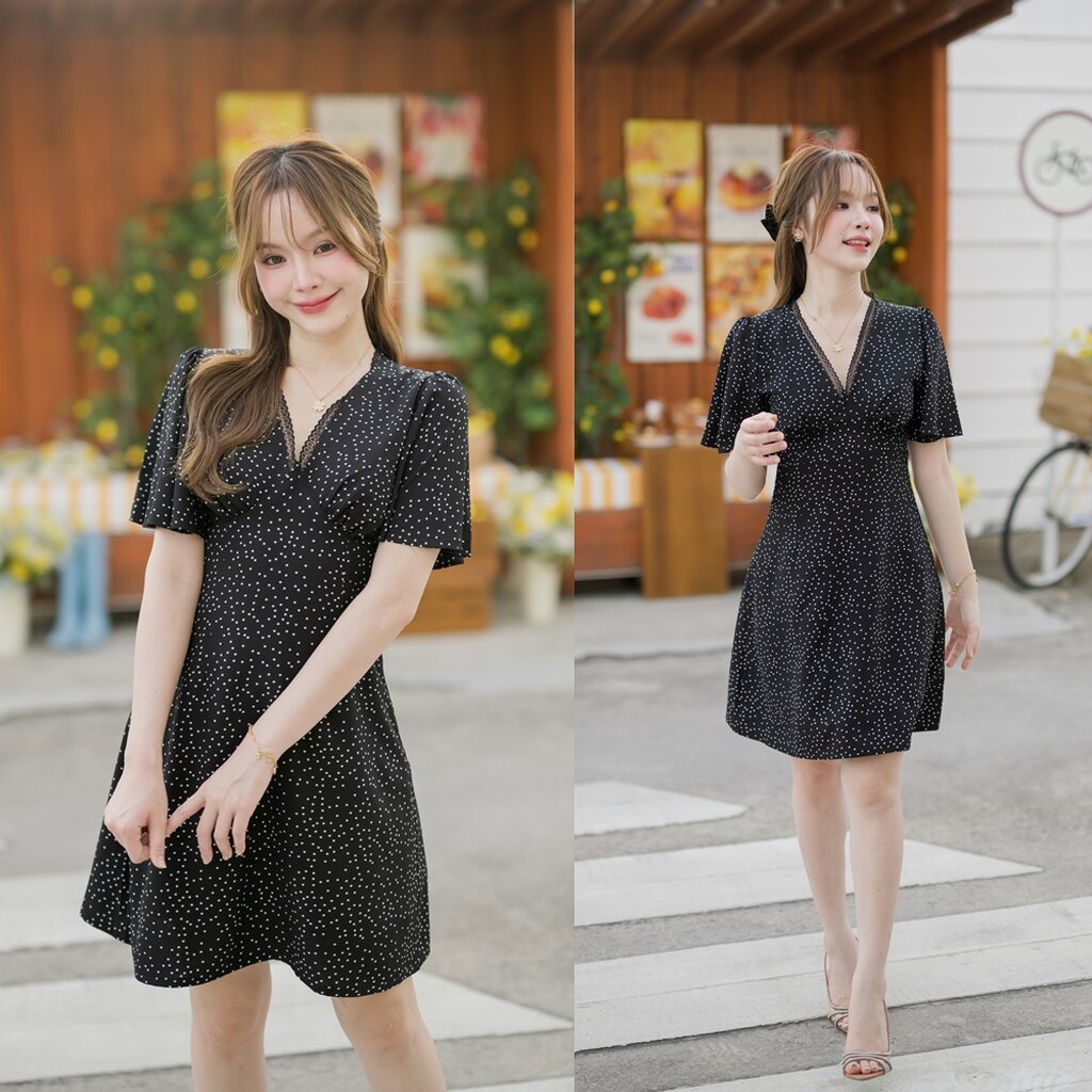 Sassy Dotty Dress เดรสลายจุด [Made by Pastel Time]