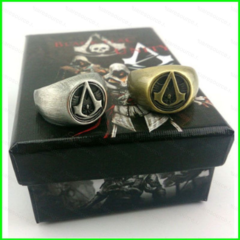 SQ1 Assassins Creed คอสเพลย์ Master แหวน Connor Altaïr ฮาโลวีน Party แสดง 4 สีแหวนเครื่องประดับ QS1