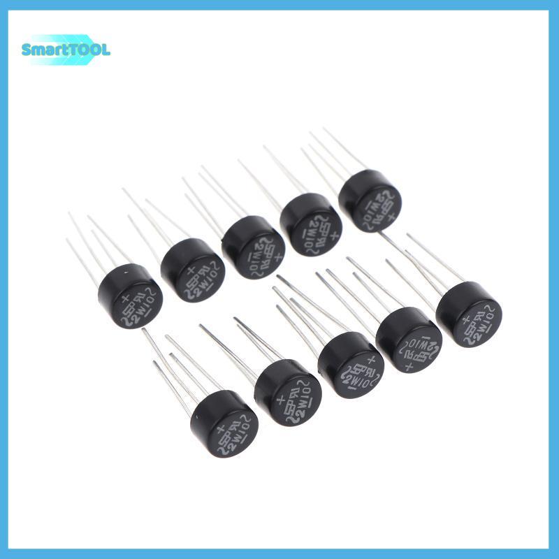 UTZN> 10/20/30 ชิ้นใหม่ 2W10 2A/1000 V Diode Bridge Rectifier รอบ Vridge Bridge Stack ใหม่