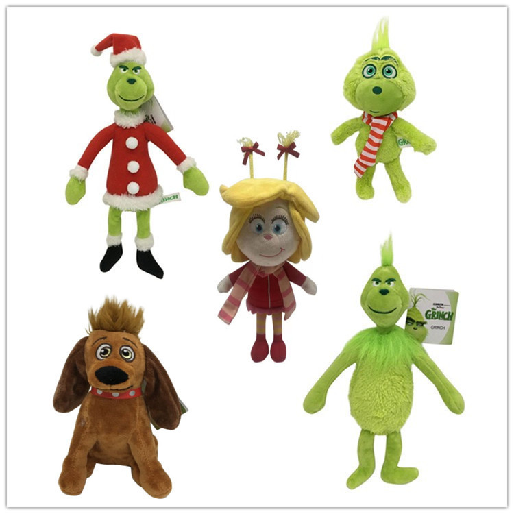การพิมพ์การถ่ายเทความร้อนวิธีการ Grinch Stole ตุ๊กตาคริสต์มาสของเล่น Grinch อะนิเมะตุ๊กตาการ์ตูน