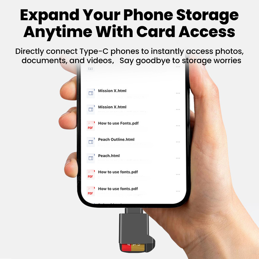 Elough แบบพกพา Type C ถึง TF Card Reader อะแดปเตอร์ความเร็วสูง Transfer Type-C 2.0 Mini TF Card Reader - รูปที่ 7