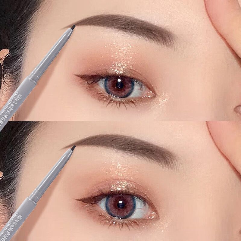 泰国VOODOO眉笔双头防水防汗自然立体根根分明野生眉不掉色化妆师Thailand VOODOO eyebrow pencil double waterproof