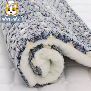 wen.W2 แผ่นรองสัตว์เลี้ยงแบบหนา พร้อมผ้าห่มสำหรับฤดูหนาว สำหรับแมวและสุนัข แผ่นรองนั่งสำหรับสัตว์เลี้ยง