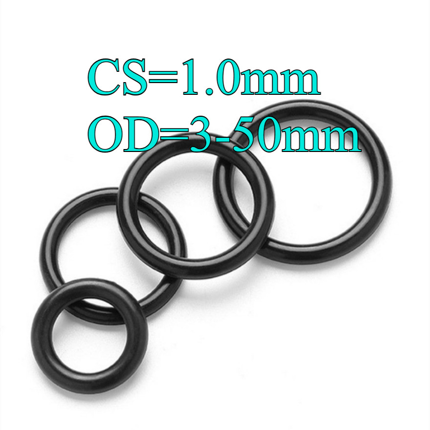 CS1.0mm แหวนยางซีล O-ring O-ring OD3-50mm แหวนซีลน้ํามันไนไตรล์ปะเก็นสีดํากันน้ําและทนอุณหภูมิสูงHN-