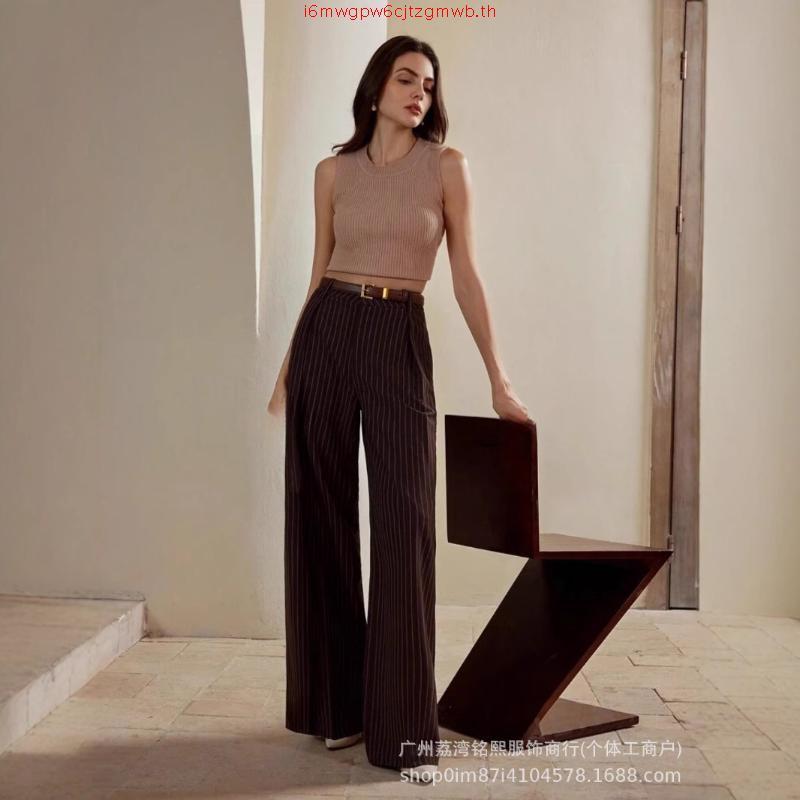 NORMAL.DAY BAGGY TROUSERS V.2 (ลายริ้ว)กางเกงทรงกระบอกใหญ่ ผู้ชาย ผ้าหนานุ่ม ยับยากรีดง่าย อยู่ทรงมี