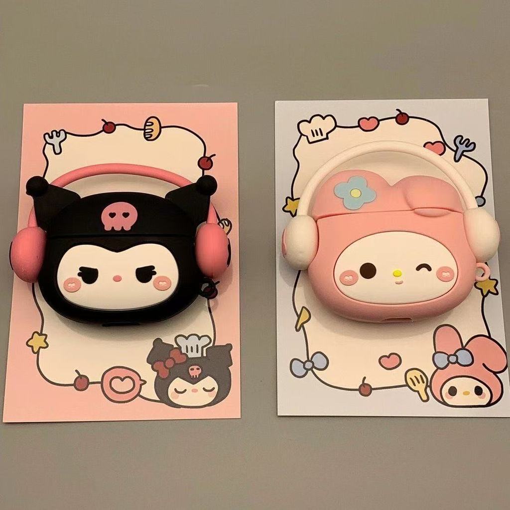 สําหรับ GOOJODOQ J201 J206 J228 J229 เคส Case หูฟังบุคลิกภาพรูปแบบ Kuromi