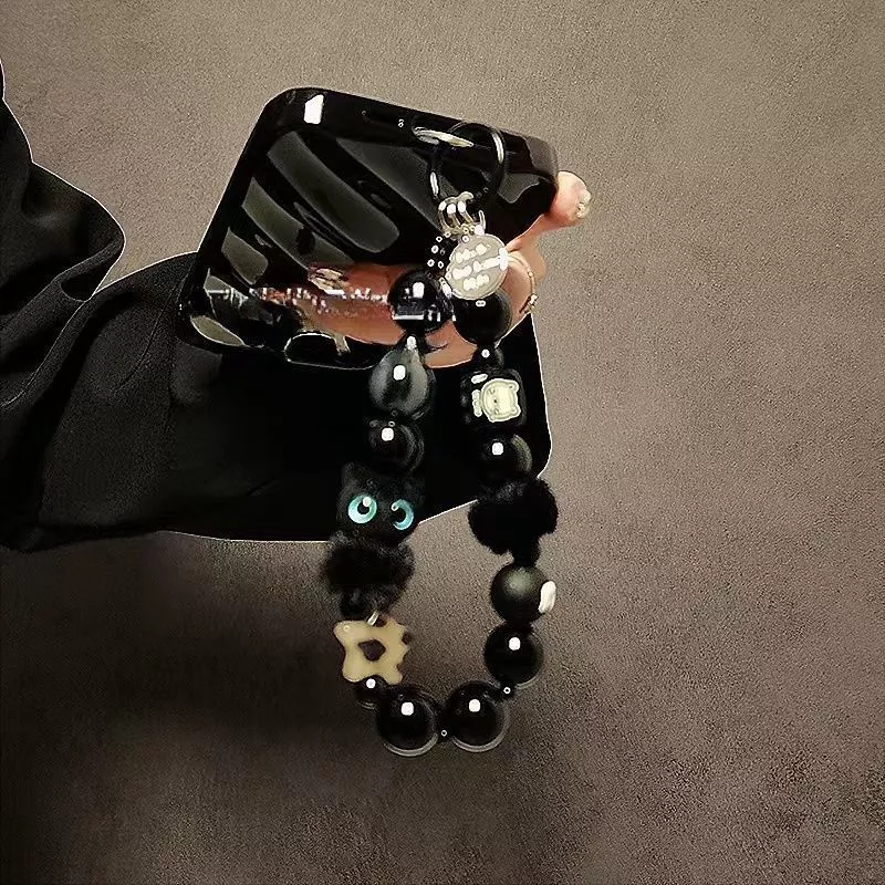 2026 สไตล์ใหม่ High-end Furry Cat สายคล้องโทรศัพท์มือถือพวงกุญแจโซ่กระเป๋าสําหรับผู้ใช้อินเทรนด์
