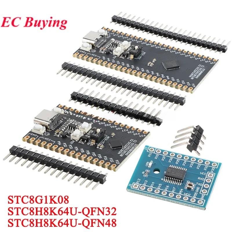 STC8G1K08 STC8H8K64U-QFN32 QFN48 STC 8H8K64U Core ฟังก์ชั่นการเรียนรู้ Development Board โมดูลอินเทอ