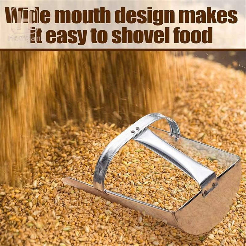 Tianyuaneee Makapal โลหะขนาดใหญ่ความจุข้าว Scoop Feed Grain Scoop Multi Functional Smooth Ergonomic Handle ห้องครัวซูเปอร์มาร์เก็ตฟาร์ม Durab สวนเครื่องมือปฏิบัติ Well - รูปที่ 2