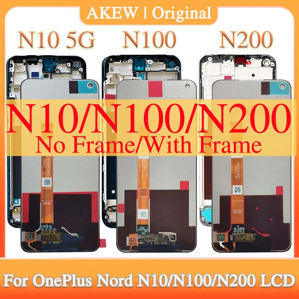 Original 6.49 "สําหรับ OnePlus Nord N10 5G จอแสดงผล LCD One Plus N100 N200 หน้าจอสัมผัส BE2013 BE202