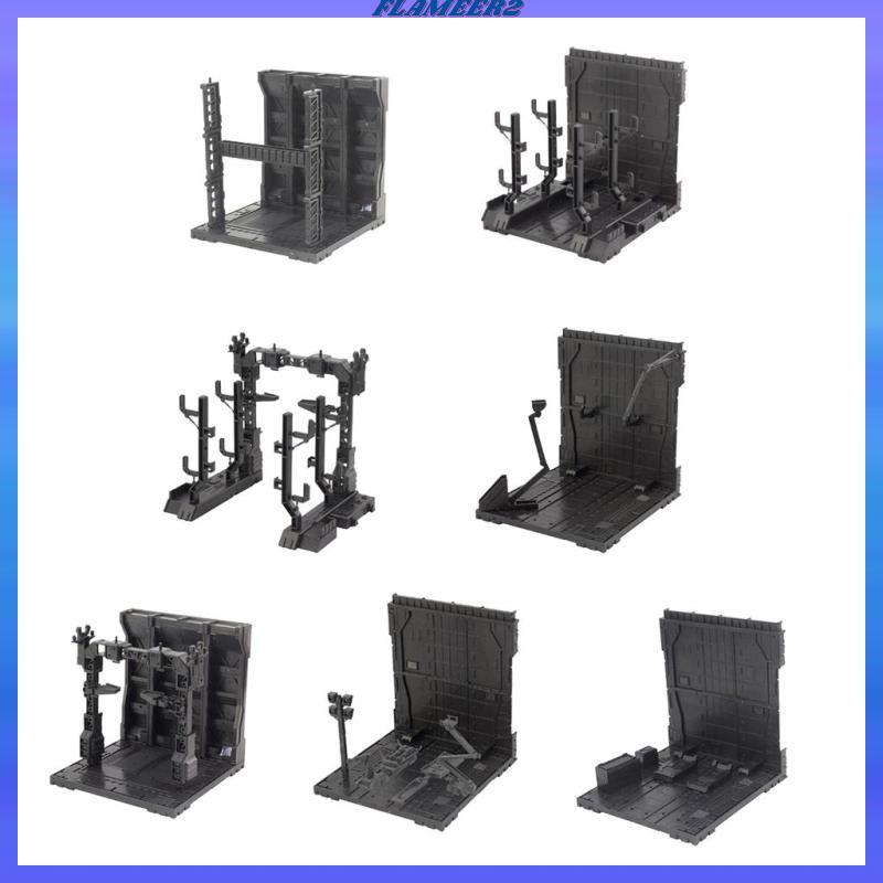 [Flameer2] Action Figure Display Model Toy Storage Garage Smoke Accessories ทนทาน