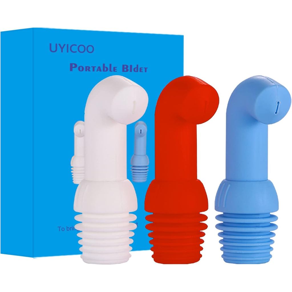 3 Pack Portable Bidet for Toilet, Travel, Hiking, Camping, Compatible with Every Bottle, Shattaf Bid