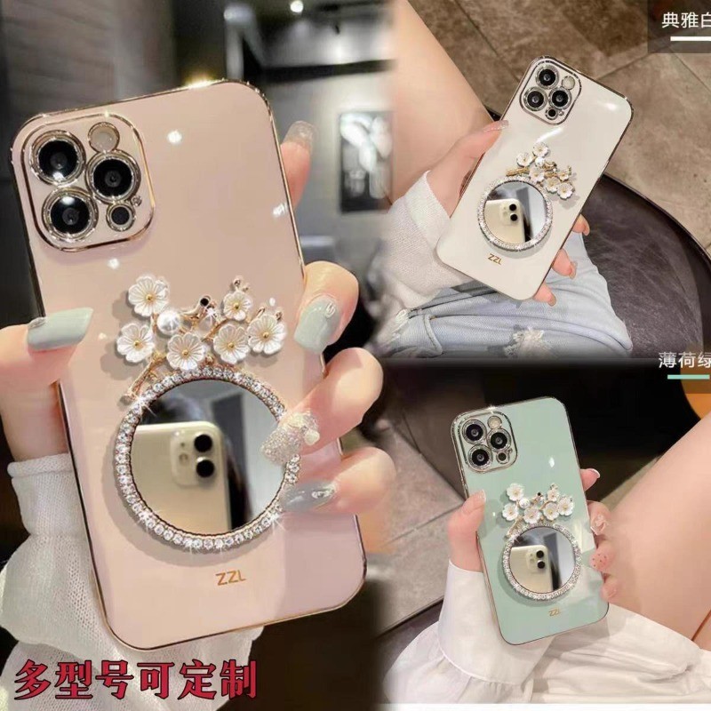 กระจกเคสโทรศัพท์สําหรับOPPO Reno 2Z 2F 3 4 5 6 6Z 7 7Z 8 8Z 10Pro 11 11G 12 13 13F 14F Electroplated