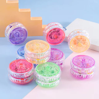 ของเล่นโยโย่เรืองแสง YOYO ความสนุก เด็กๆและผู้ใหญ่ ย้อนวัย ลูกดิ่งโยโย่ มีไฟ สุ่มสี ของเล่นเด้งดึ่ง