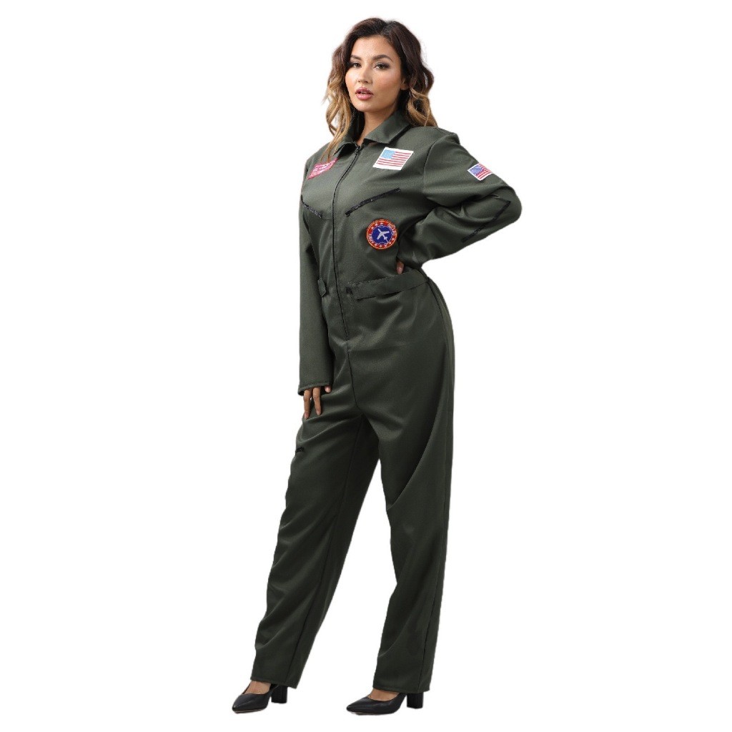 🔥 cp93.2 ชุดท็อปกัน ชุดขับเครื่องบินรบ ชุดนักบิน ชุดสจ๊วต ชุดกัปตัน ชุดนักบินทหาร ชุดกัปตันนักบิน - รูปที่ 4