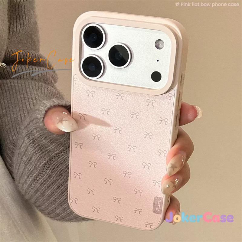 เคสสำหรับ iPhone 13 11 16 17 15 12 14 Pro Max 7 8 Plus XR X XS Max 16 14 15 Plus เคสโทรศัพท์ลายโบว์แสนหวาน