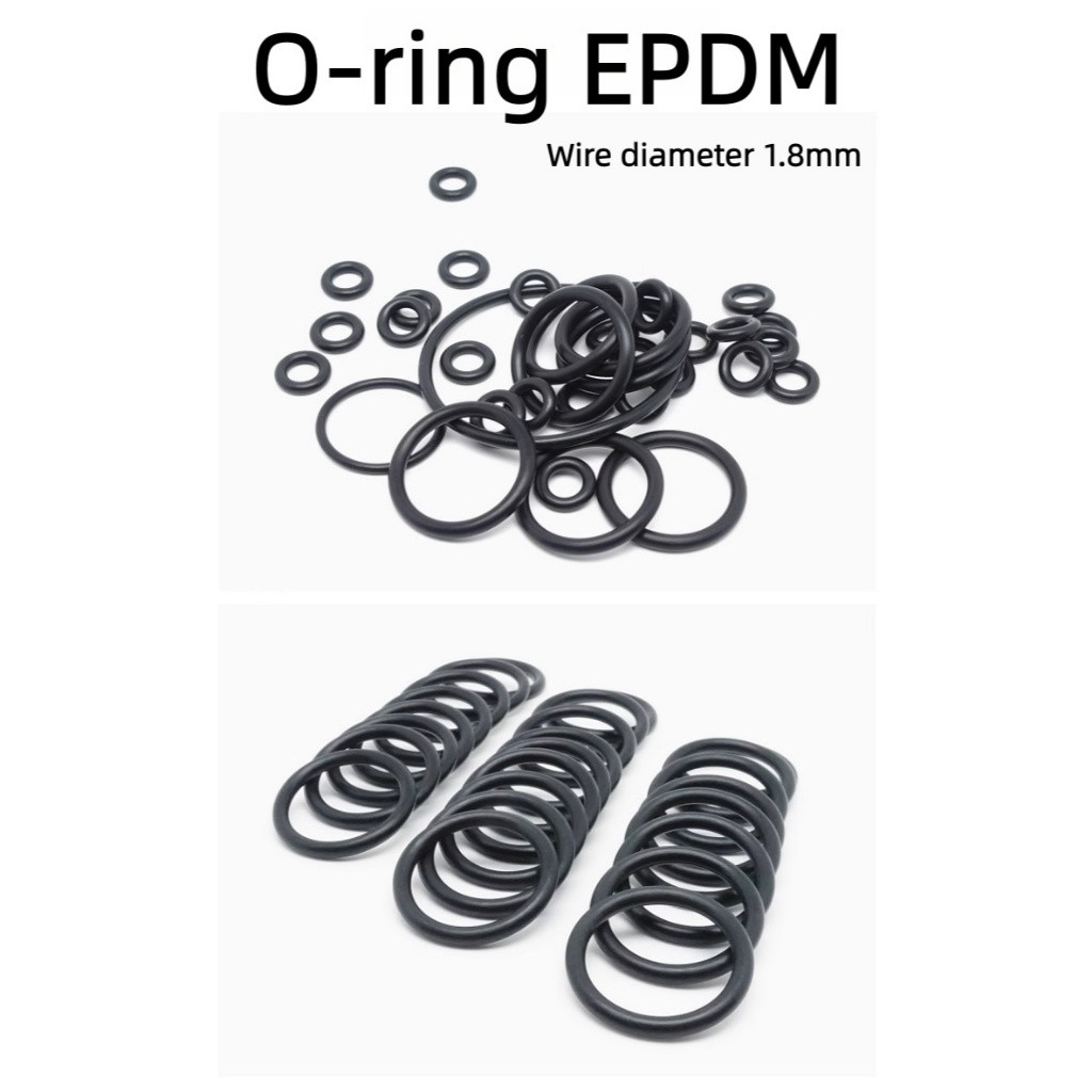 เส้นผ่านศูนย์กลางลวด EPDM 1.8 มม. โอริงยาง EPDM เส้นผ่านศูนย์กลางภายใน 1.8- 8.75 มม.