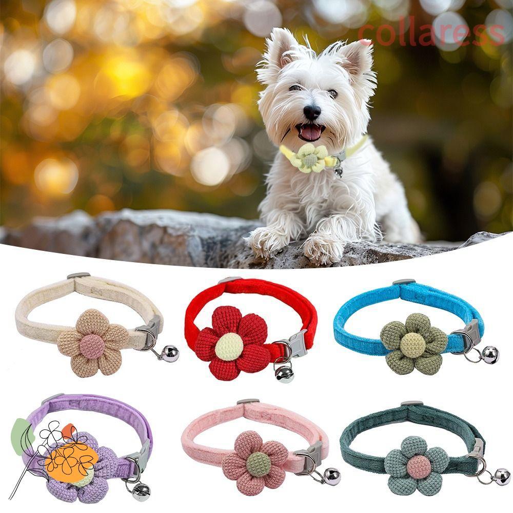 COLLAR COLLAR COLLAR COLLAR Pet Collar With Flower Teddy Pomeranian Collar Cat Collars Cute with Bel