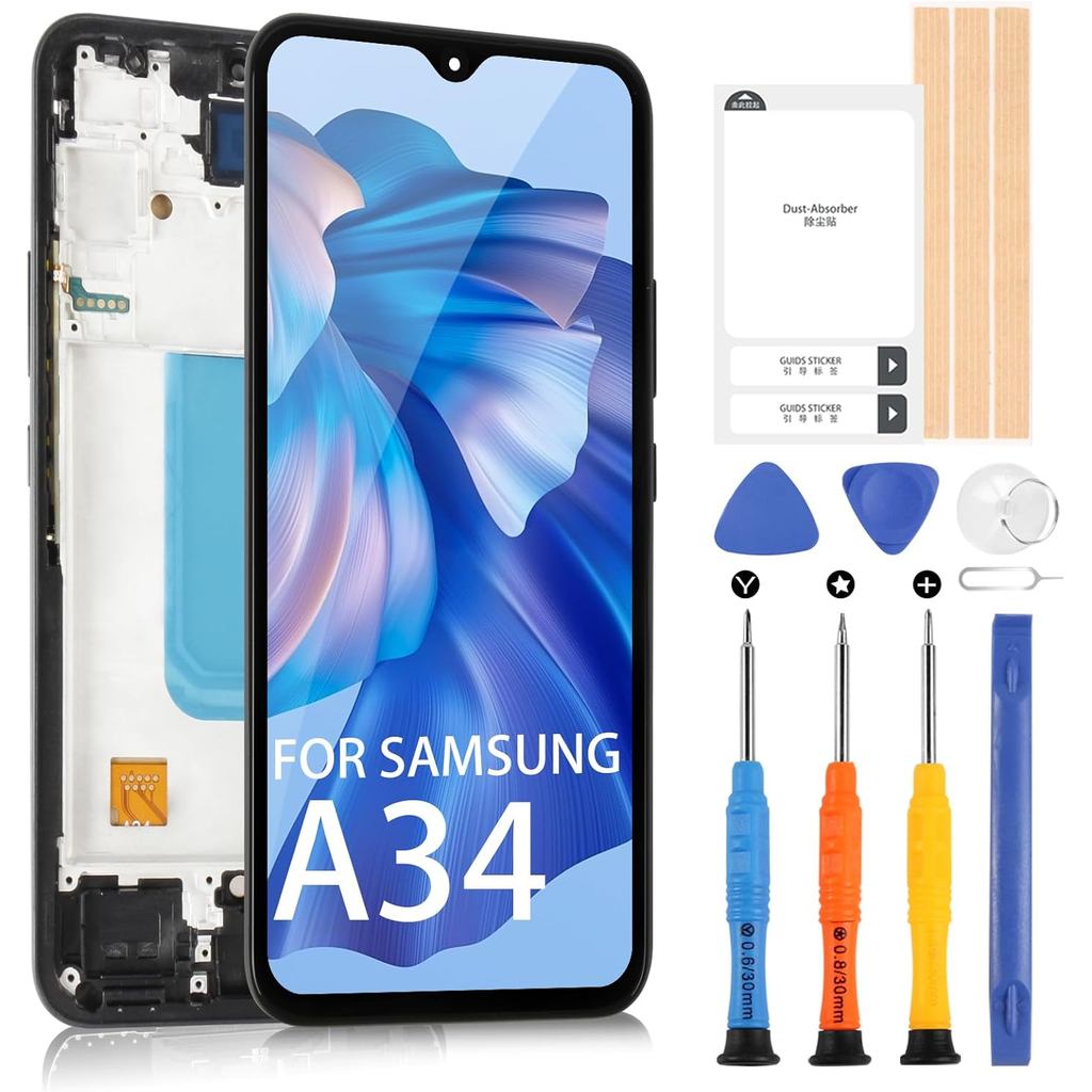 สําหรับ Samsung Galaxy A34 เปลี่ยนหน้าจอสําหรับ Samsung A34 5G A346 จอแสดงผล LCD Digitizer A346E A34
