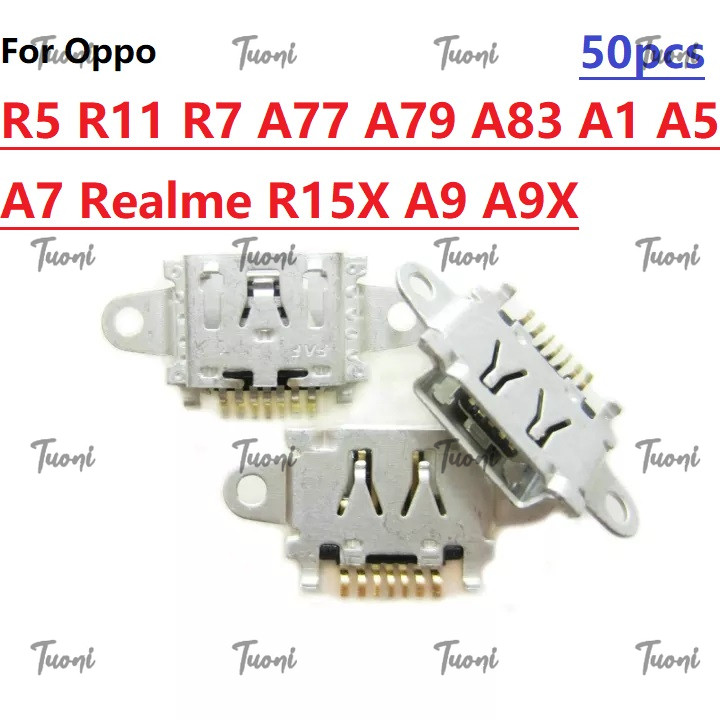 10-100pcs ใหม่ Charger 7 Pin Micro Usb ชาร์จพอร์ตเชื่อมต่อซ็อกเก็ตสําหรับ Oppo R5 R11 R7 A77 A79 A83