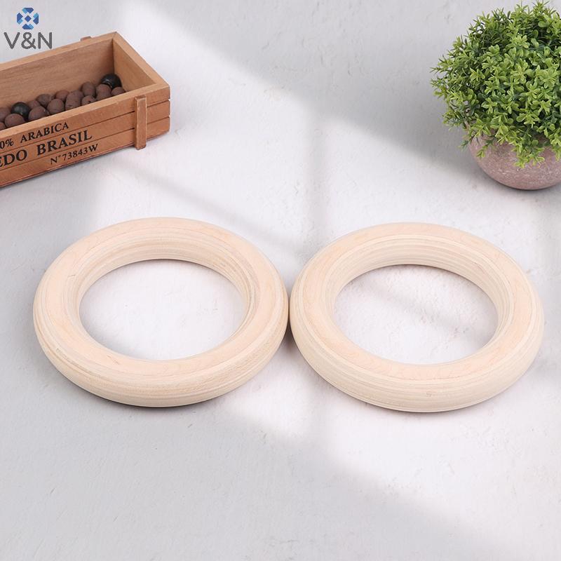 (V&N) 2 ชิ้น/คู่แหวนไม้แบบพกพา Crossfit ยิมนาสติกแหวน Gym ไหล่ Strength Home Fitness การฝึกอบรมการออ