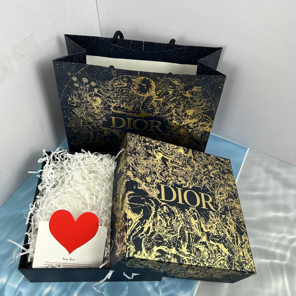 Dior Gift Box Original Dior Paper Bag Gift Bag Lipstick Perfume Packaging Bag Gift Box Tote Bag/lipd