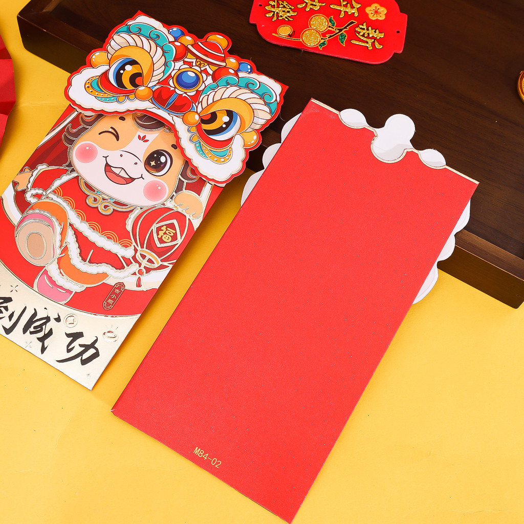 [บ้าน]-ชุดซองแดงปีม้า 2026 ดีไซน์การ์ตูนงานรื่นเริงพร้อมฟอยล์สีทอง, สต๊อกการ์ด อังเปา สําหรับของขวัญปีใหม่จันทรคติ - รูปที่ 5