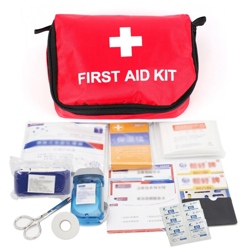 แบบพกพาฉุกเฉิน Survival Bag First Aid Kit กระเป๋ากีฬากลางแจ้ง Travel Survival กระเป๋าถือ Home Medica