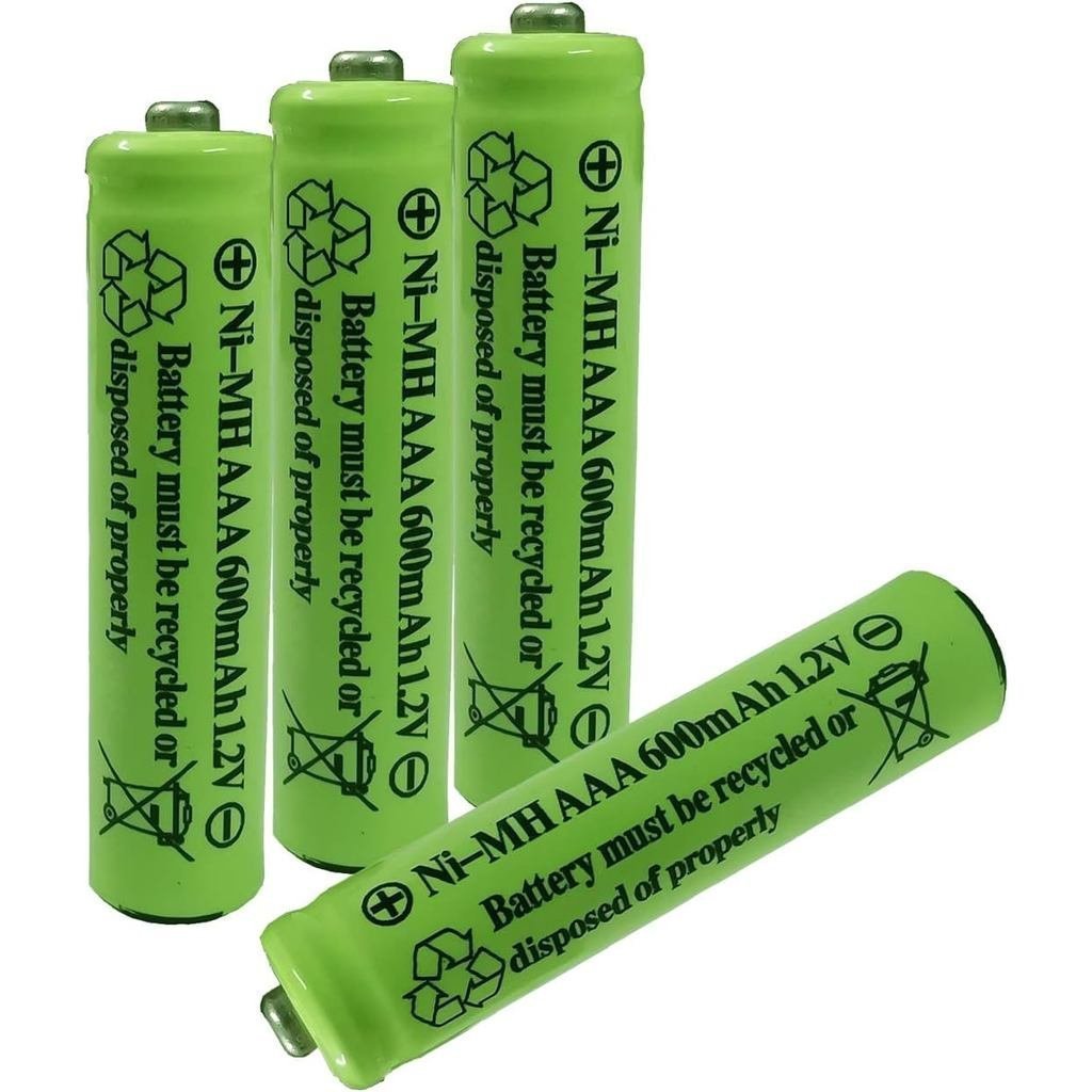 AAA Nimh 600mAh 1.2v แบตเตอรี่แบบชาร์จไฟได้สําหรับไฟพลังงานแสงอาทิตย์กลางแจ้งโคมไฟสวน (4 แพ็ค)