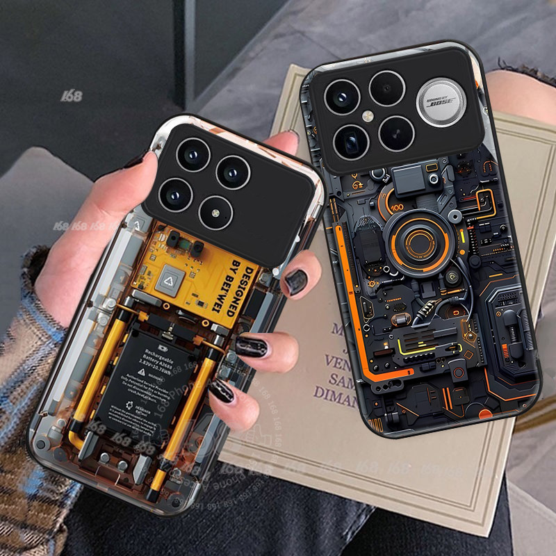 เคส POCO F8 Pro เคส POCO F8 Ultra Case เคสแผงวงจร PCBA กระจกกันกระแทก เคสโทรศัพท์เท่ หล่อ แนวเครื่องกล ล้ำสมัย สำหรับผู้ชาย นักเรียน
