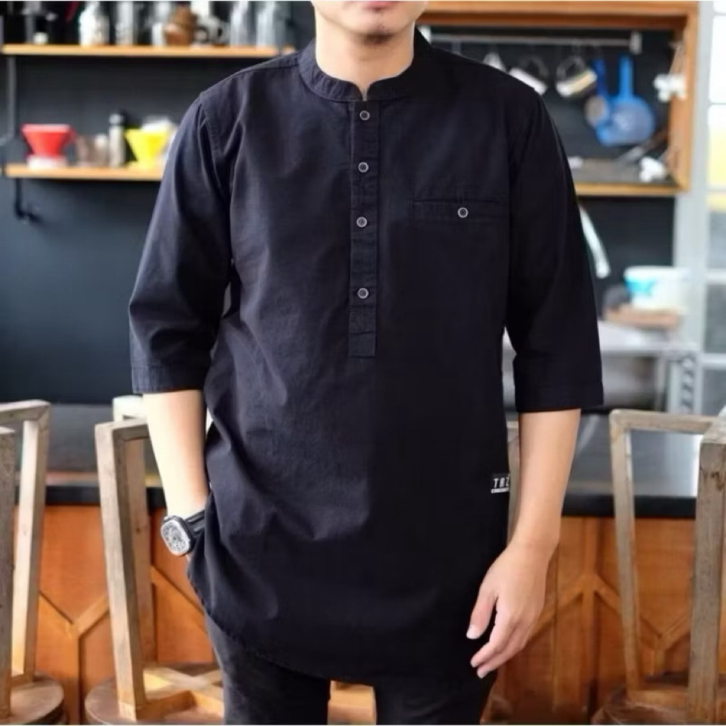 [KURTA HAWK ENEMY] เสื้อ Enemy Hawk Kurta Koko ดั้งเดิม 3/4 แขน / พรีเมี่ยมสบาย