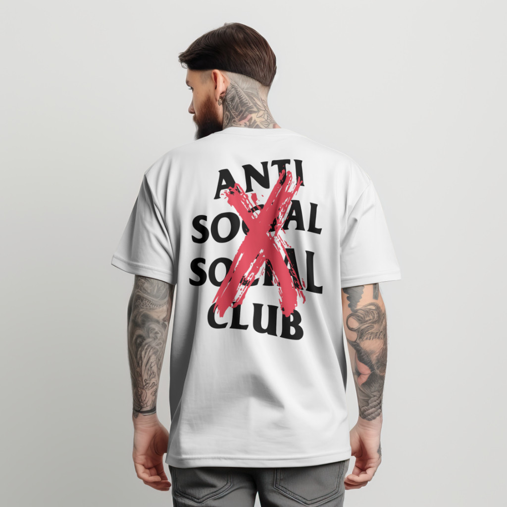 เสื้อยืดผู้ชายและผู้หญิง Unisex ANTI SOCIAL SOCIAL CLUB 2 || 100% COTTON COMBED 24s PREMIUM