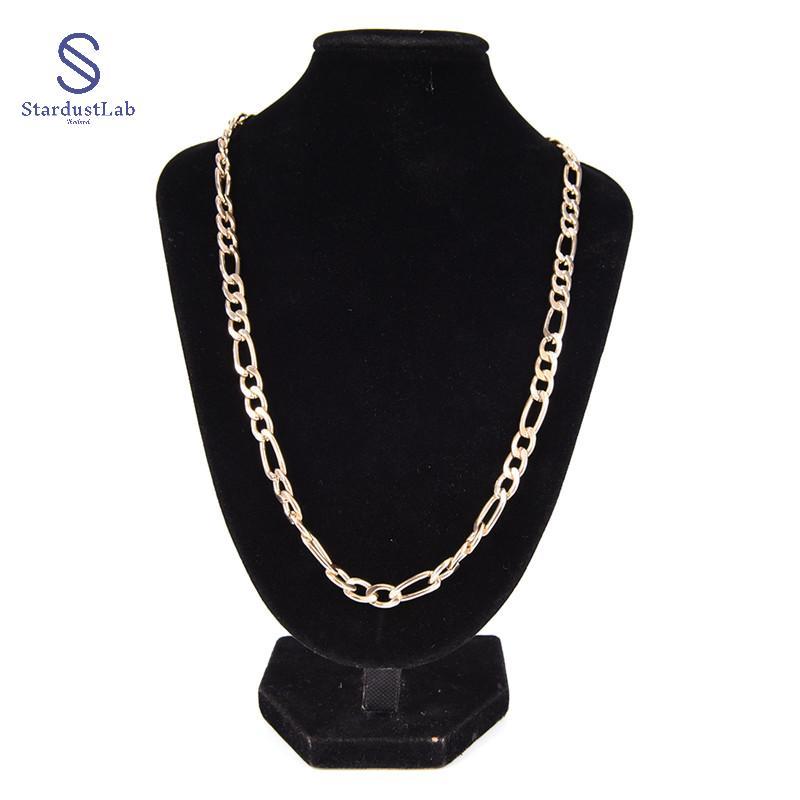 StardustLab แฟชั่น 18K Gold Plated Mens Punk Chain สร้อยคอผู้หญิงสร้อยคอยาวเครื่องประดับ SDL