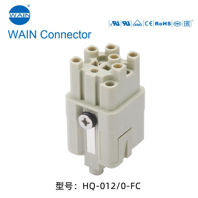 WAIN WAIN Reloaded Connector HQ-012/0-FC สี่เหลี่ยมผืนผ้า Connector Terminal Connector ปลั๊กอุตสาหกร